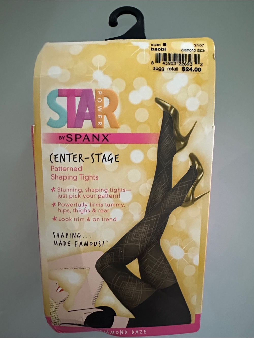 SPANX Star Power Center-Stage Nouveau Patterned Shaping Tights Plus Size E New